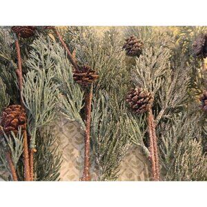 29 Inch Frosted Pine With Cones. 4pk